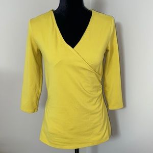 Athleta Criss Cross 3/4 Sleeve Top Size S